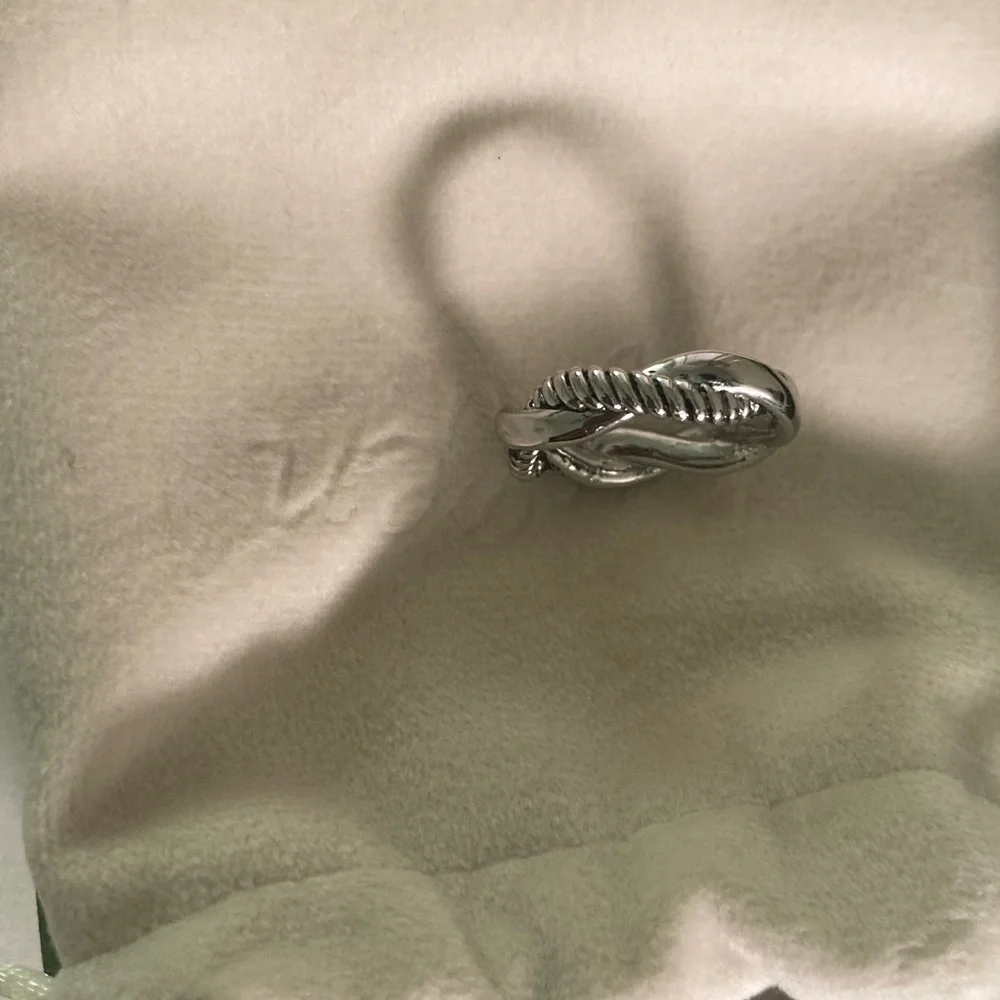 Revlon Silver-Tone Braided Ring with Branded Gift Pouch